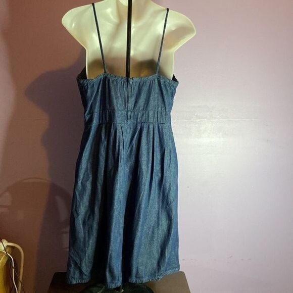 JFW Women's Denim Sundress Size 7 Blue Sleeveless Jean Dress Summer Casual - Picture 3 of 4